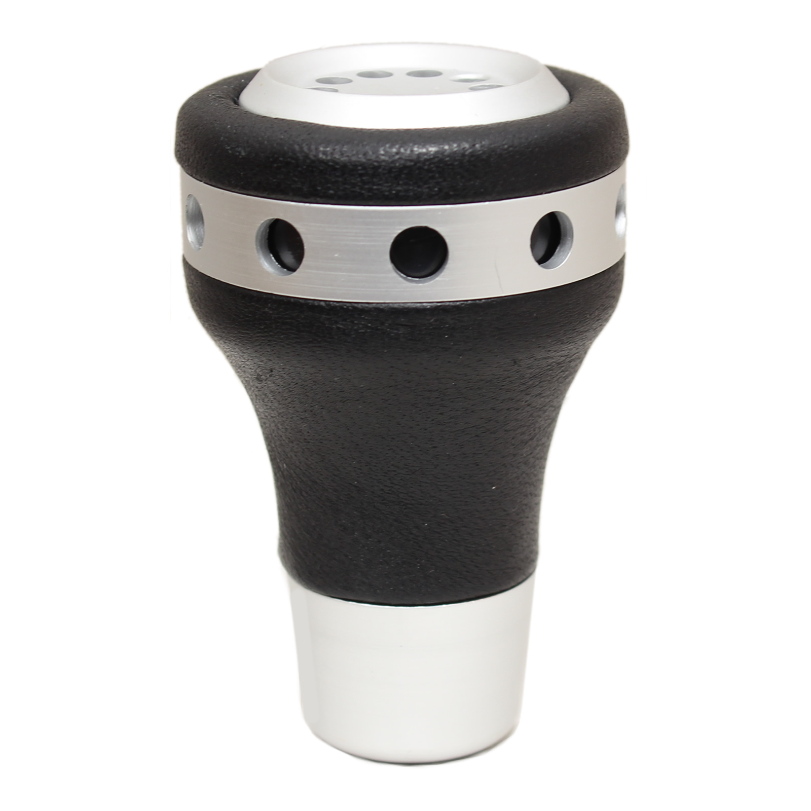 BLACK LEATHER & ALLOY REPLACEMENT CAR GEAR STICK KNOB UNIVERSAL FIT