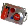 View Item 12V Silver Racing/Track Car Dashboard Ignition Switch Panel & Push Start