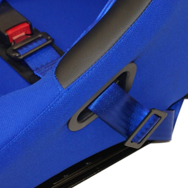 PAIR OF BLUE FIXED BUCKET CAR SEATS + RACING HARNESSES eBay