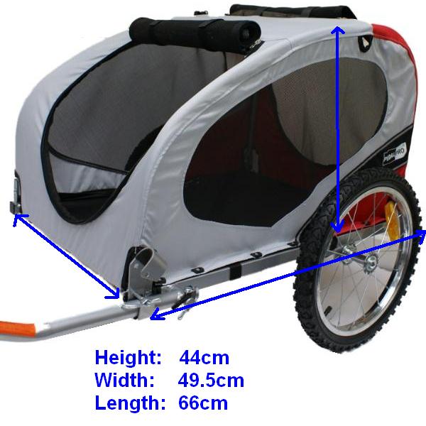 PEDALPRO GREY MEDIUM PET/DOG BICYCLE TRAILER/CARRIER BIKE/CYCLE/CAMPING