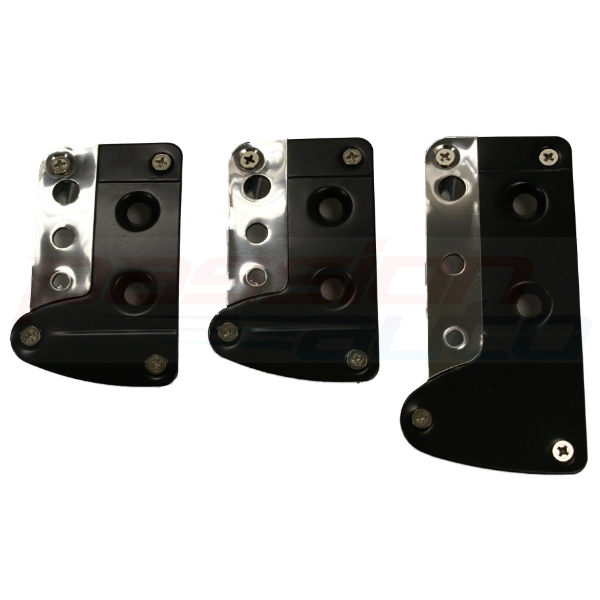 BLACK ALUMINIUM UNIVERSAL FIT ALLOY CAR FOOT PEDAL/PEDALS SET SPORTS