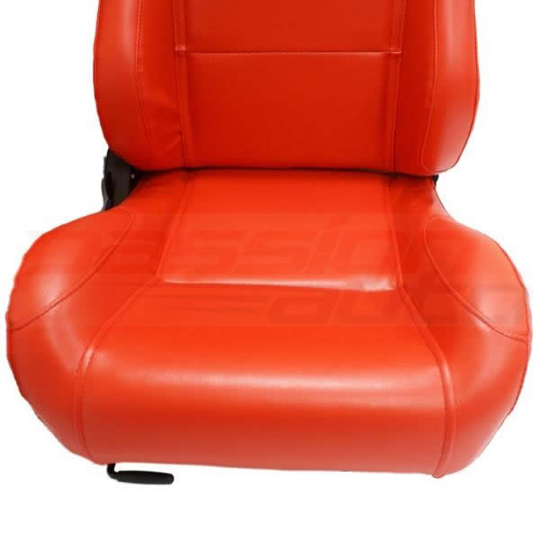 LUXURY RED PVC RECLINING BUCKET CAR SEATS SPORTS CAR SEAT LEATHER EFFECT eBay