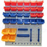 View Item 44pce Plastic Wall Storage Bin Rack Kit Inc 2 Wall Mounts