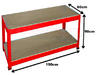 View Item 150x60x90 Red Heavy Duty Work Bench