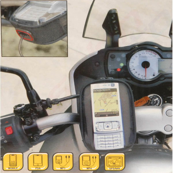 SAT NAV/GPS MOTORBIKE/MOTORCYCLE HANDLEBAR/TANK MOUNT WATERPROOF CASE/HOLDER eBay