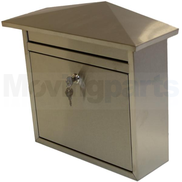 DENTED LOCKABLE STAINLESS STEEL POST BOX LETTER LARGE POSTBOX/LETTERBOX