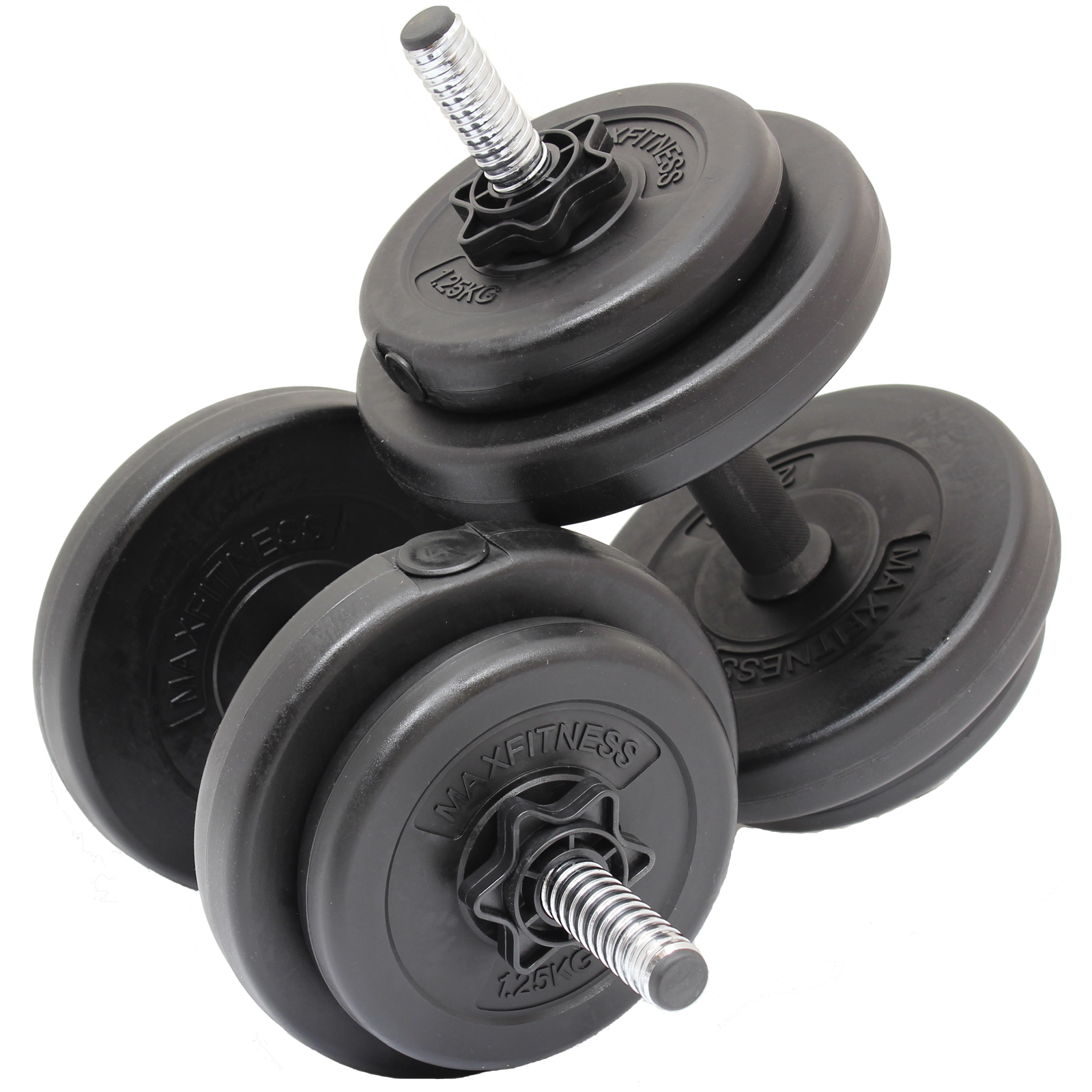 max-fitness-15kg-dumbbell-free-weights-set-home-gym-workout-training