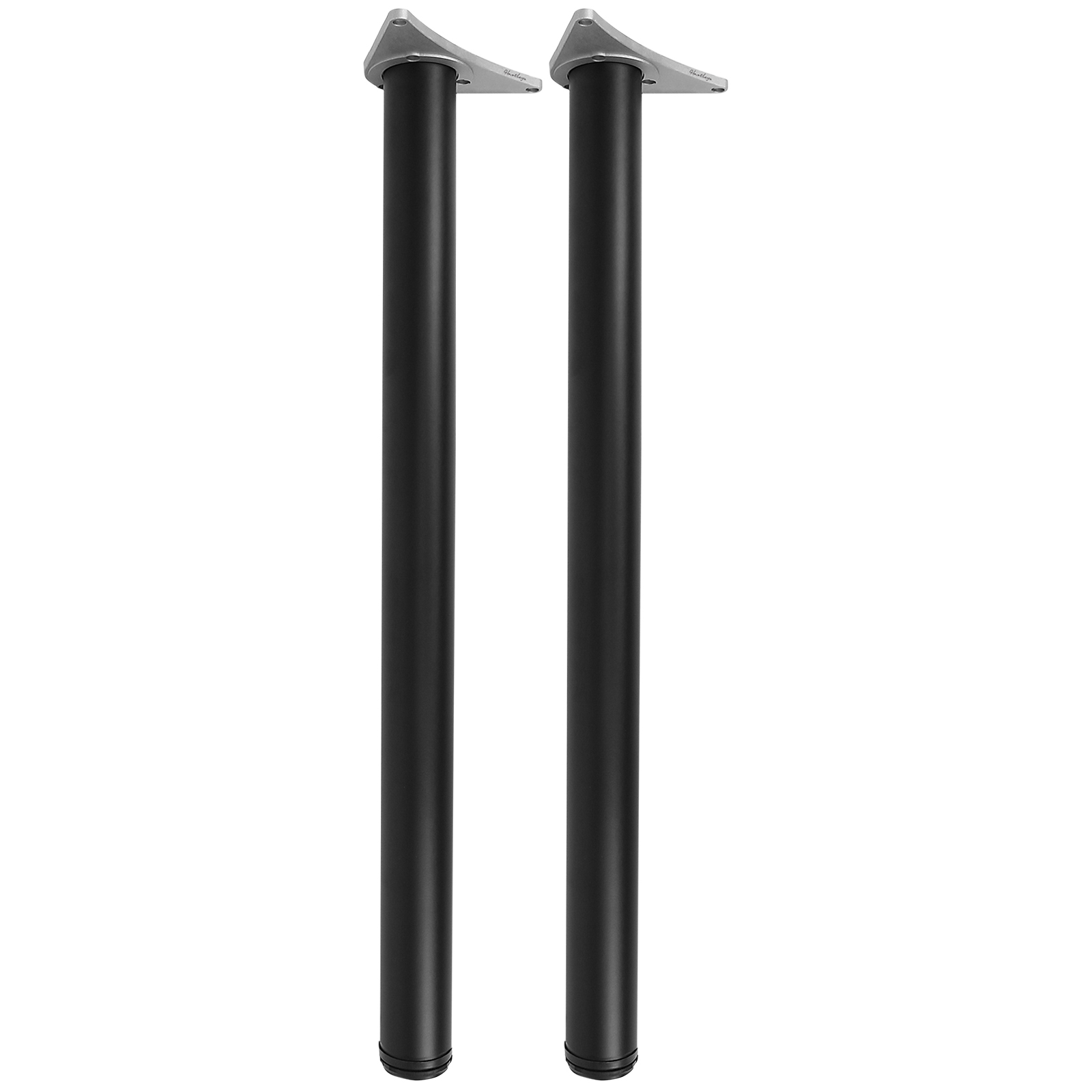 2 BLACK 890MM WORKTOP/KITCHEN/ISLAND/BREAKFAST BAR TABLE LEGS/SUPPORTS