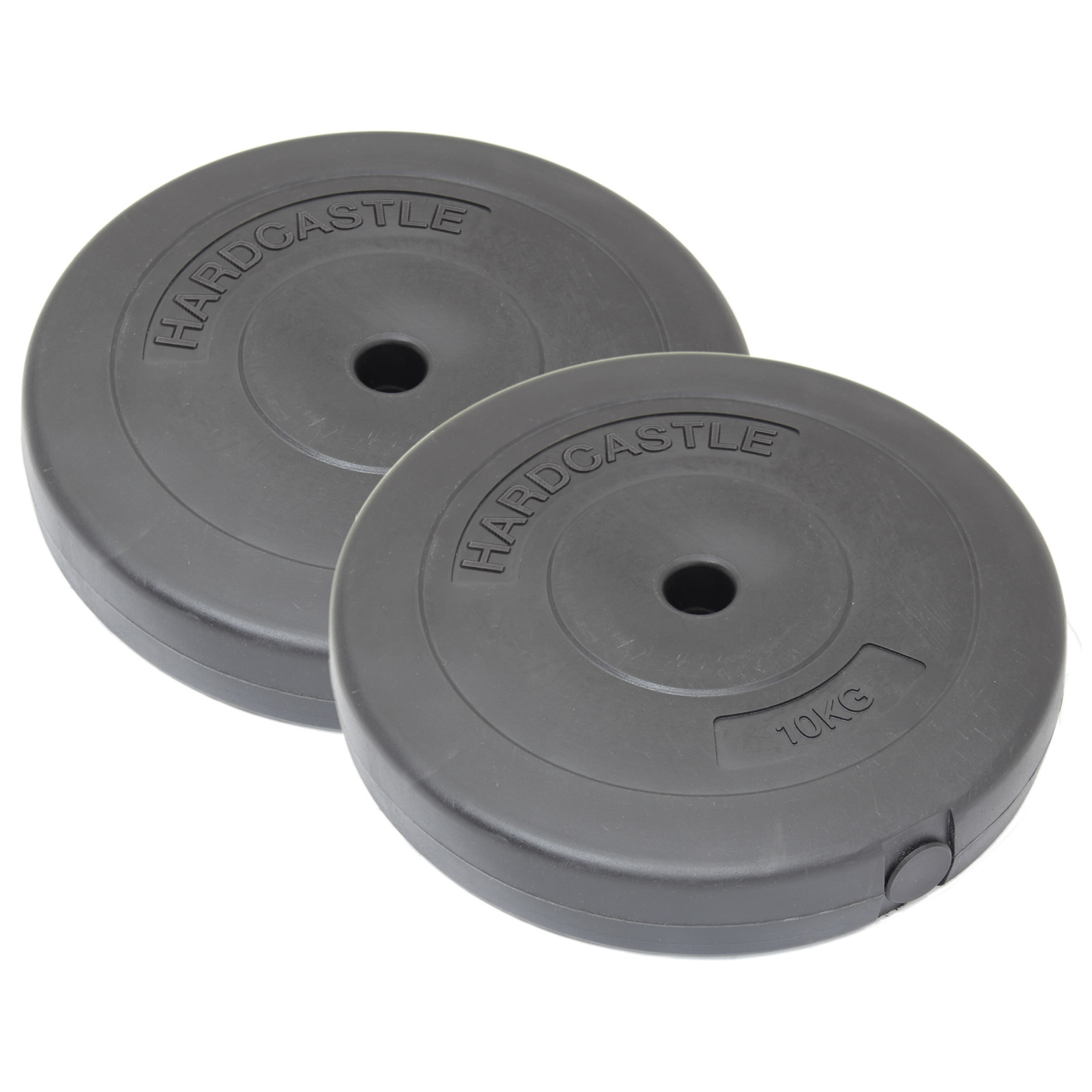 2X 10KG 1" HOLE HOME GYM VINYL WEIGHT PLATES/DISCS TRAINING/LIFTING