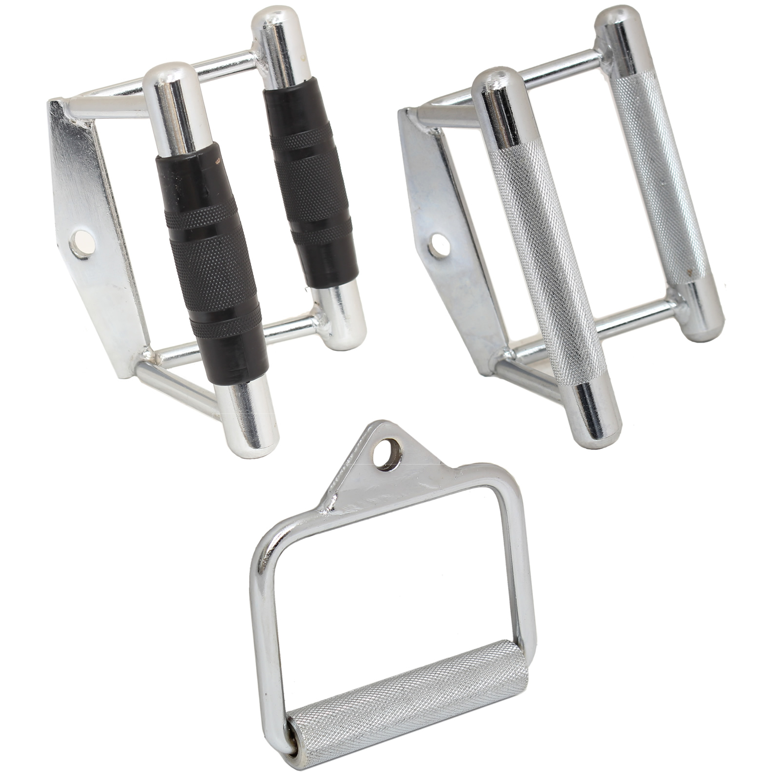 MULTI GYM CABLE ATTACHMENT SINGLE/DOUBLE STIRRUP/SEATED ROW HANDLE GRIP