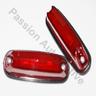 View Item Pair of Red Lamps With Bulbs