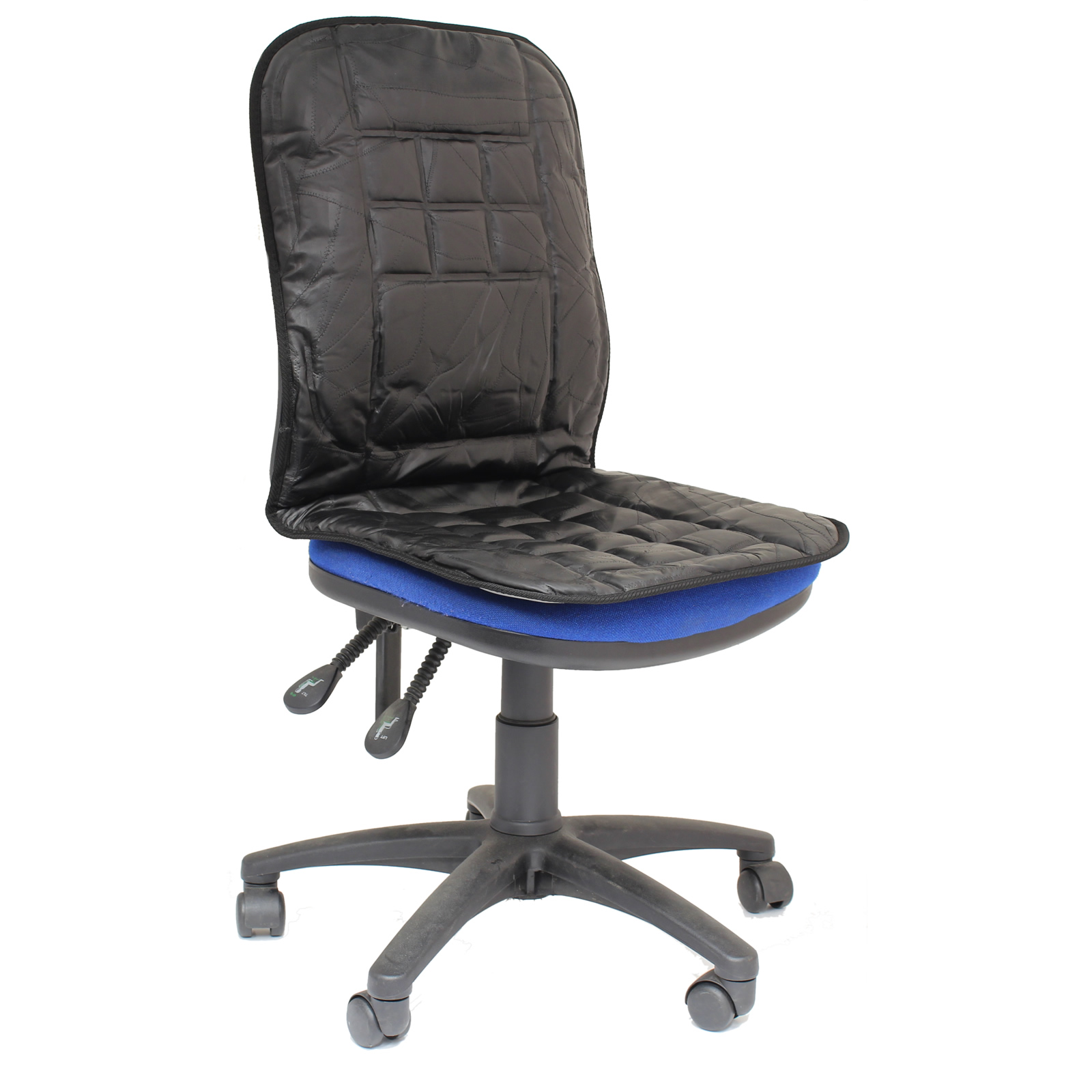 ORTHOPAEDIC LEATHER DESK/OFFICE CHAIR BACK/SEAT CUSHION LUMBAR SUPPORT