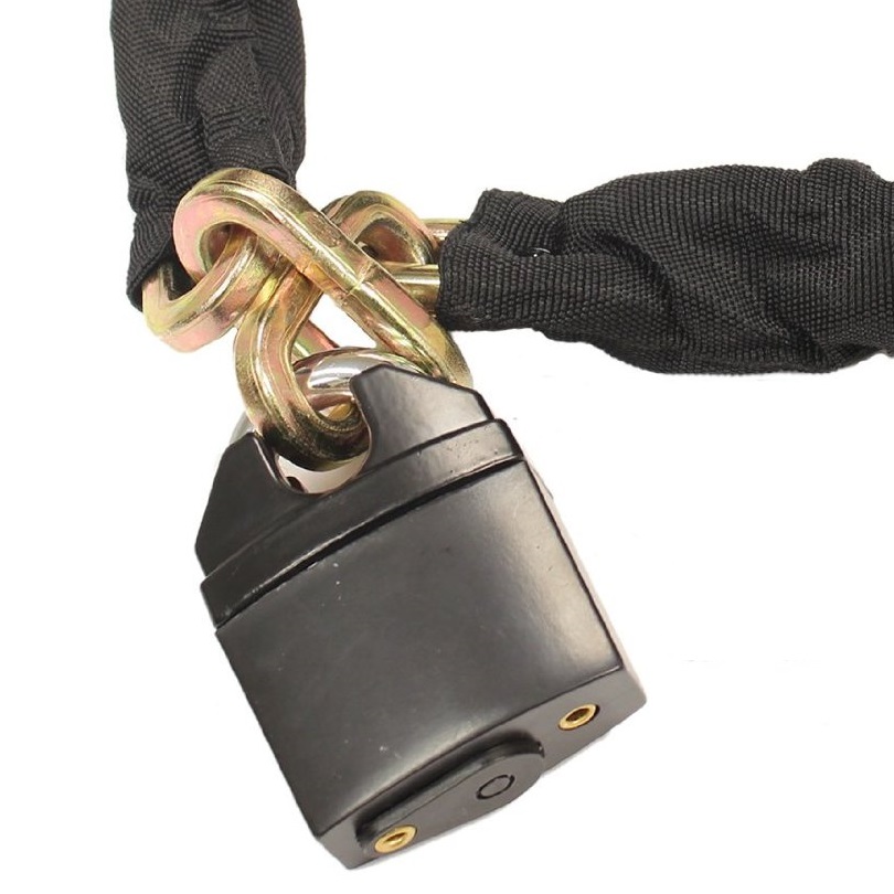 MOTORCYCLE HEAVY DUTY PADLOCK BIKE CHAIN & GROUND/WALL ANCHOR BIKE SECURITY LOCK eBay