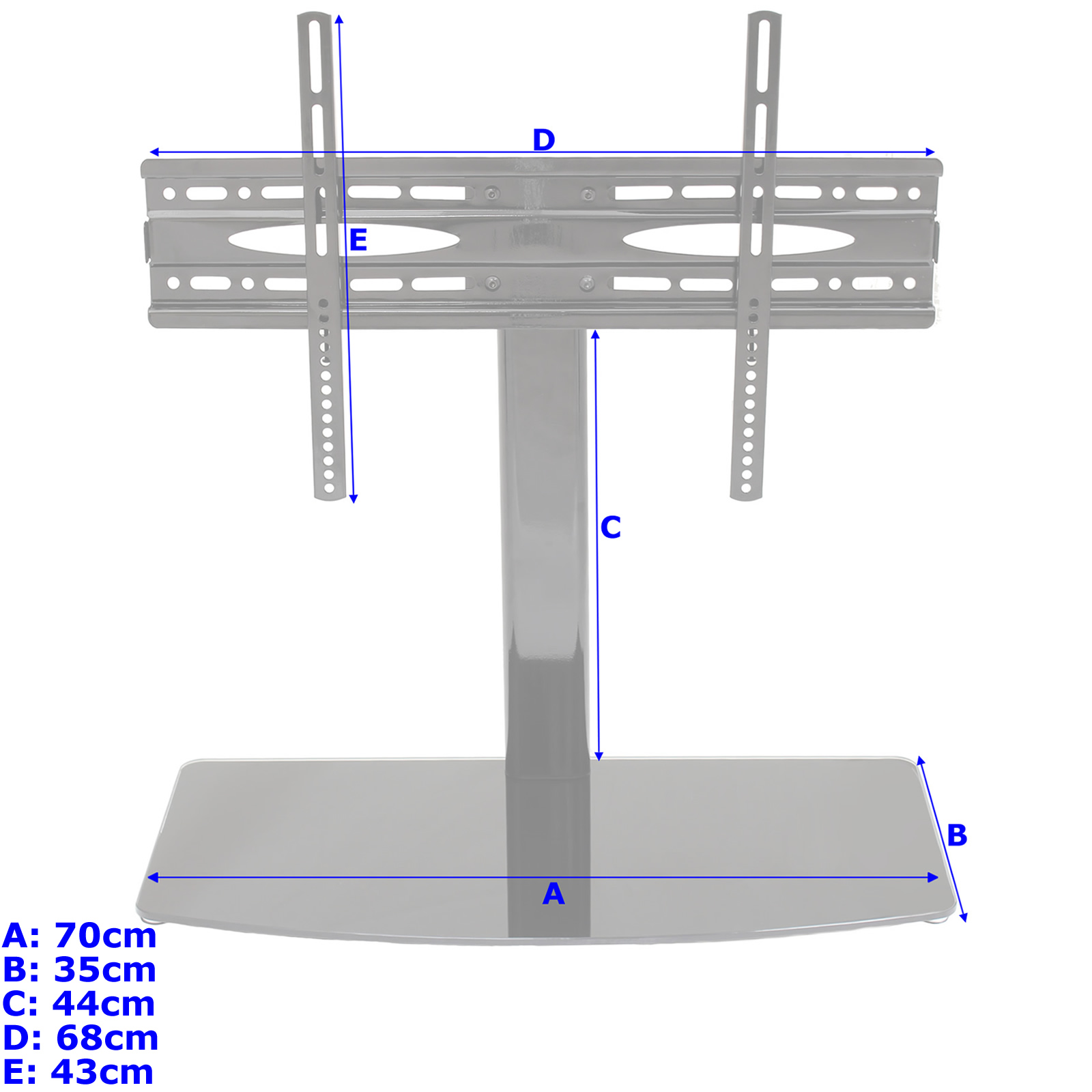 UNIVERSAL TABLE TOP 26" 42” TV STAND LCD/LED/PLASMA BASE REPLACEMENT