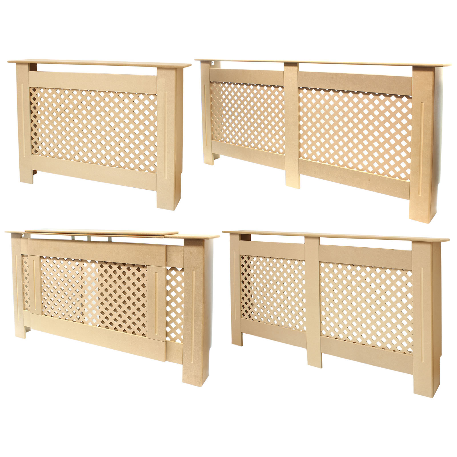 TRADITIONAL HOME RADIATOR & SHELF PLAIN WOODEN MDF READY