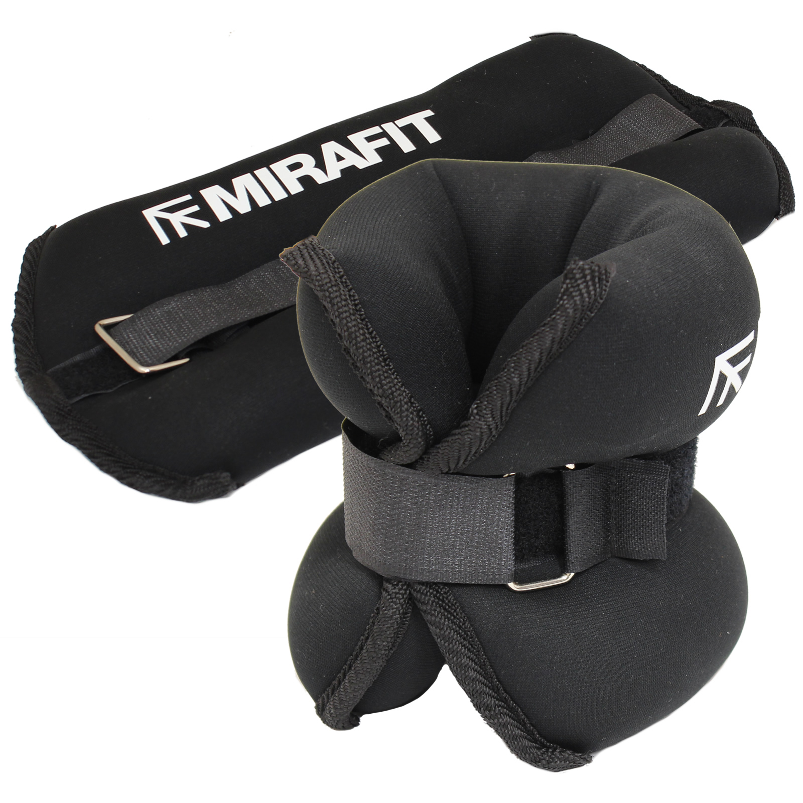 MIRAFIT 2x 2kg Neoprene Ankle/Leg Weights Running Training/Exercise