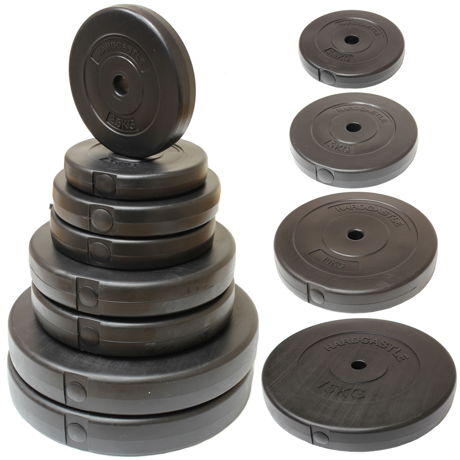 VINYL WEIGHT PLATES/DISCS 1" HOLE HOME GYM TRAINING/LIFTING DUMBBELL