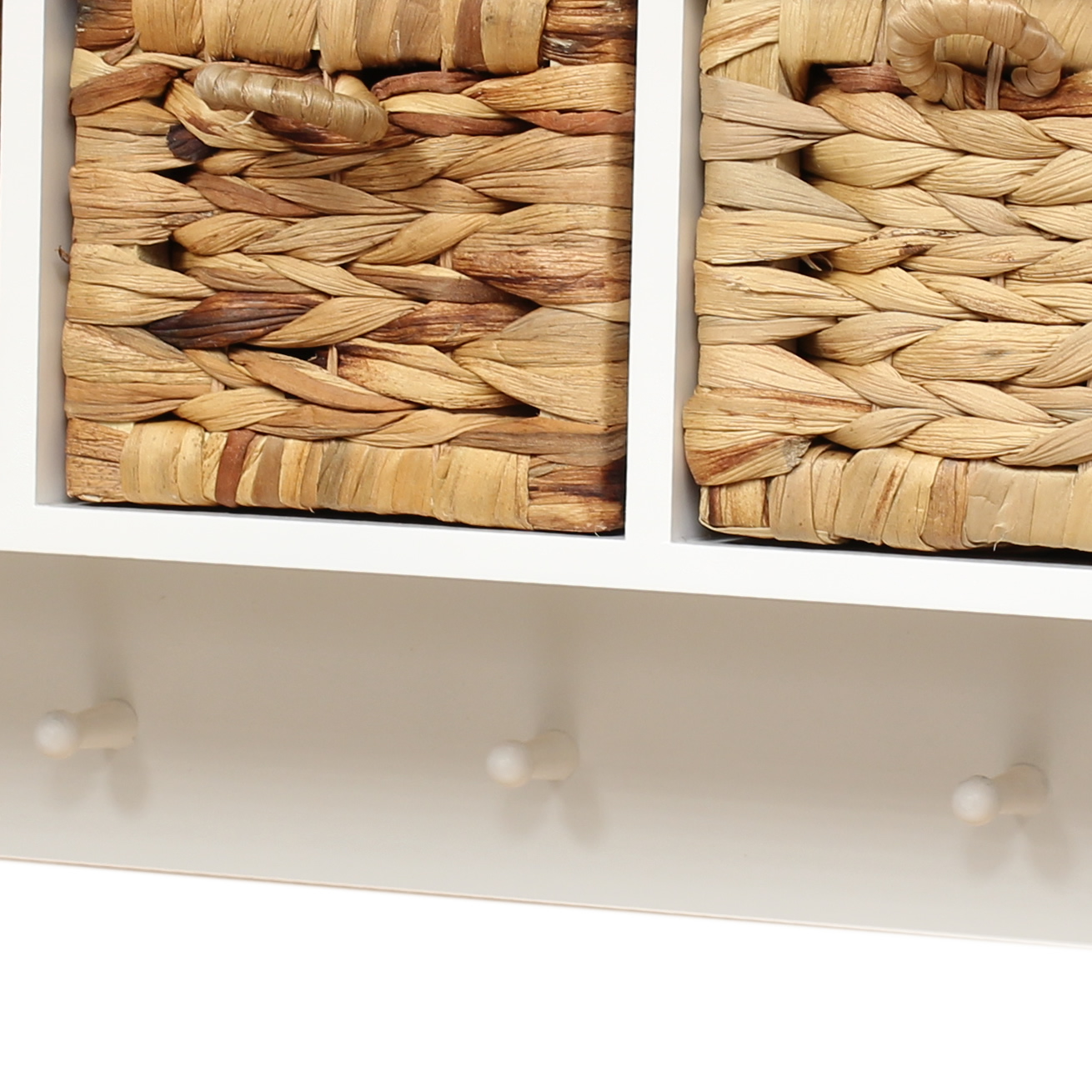 WHITE 3 HOOK HALLWAY TIDY WALL COAT RACK BAG HANGER HALL STORAGE