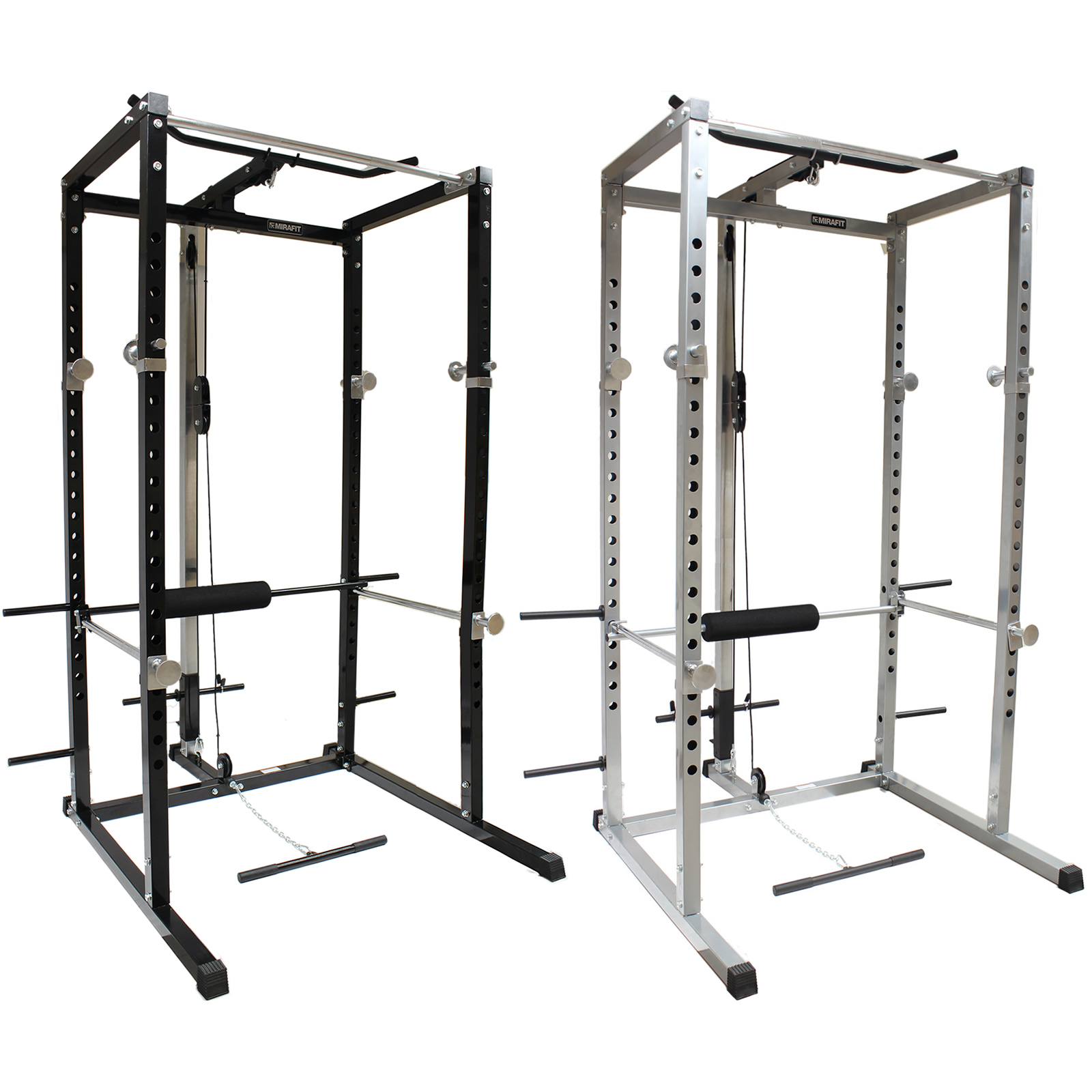 MIRAFIT Power Rack Squat Cage & Cable Lat Pull Up/Down/Row/Curl Station