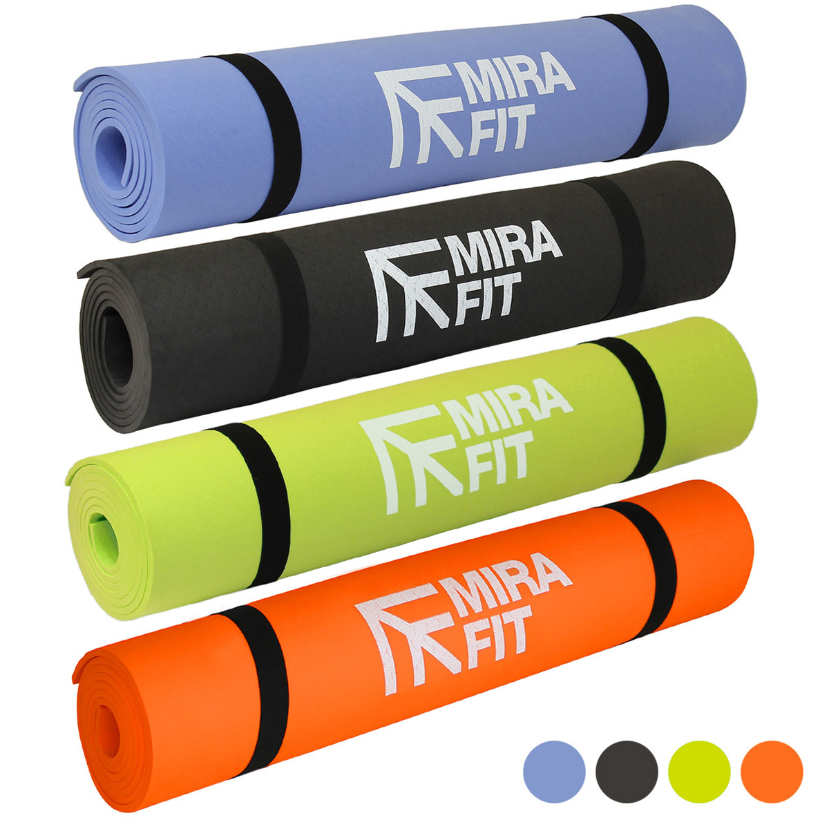 MIRAFIT 6mm Non Slip Yoga/Pilates Fitness Exercise Floor Mat Gym