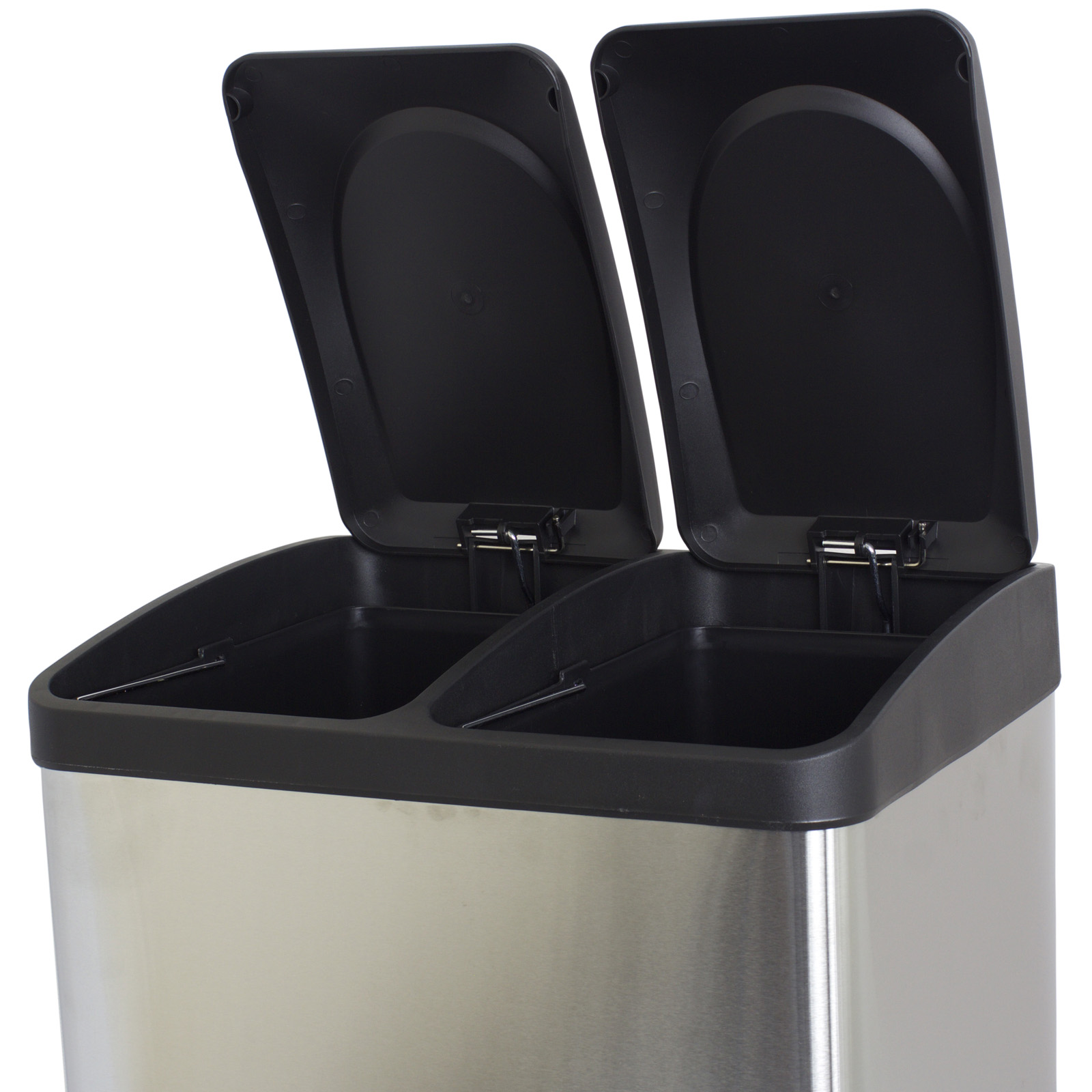 30 LITRE DOUBLE RECYCLING PEDAL BIN TWIN COMPARTMENT KITCHEN RUBBISH