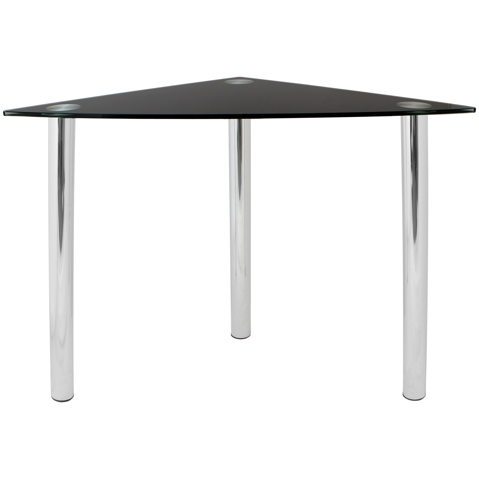 HARTLEYS BLACK GLASS CORNER COMPUTER DESK OFFICE/LAPTOP/STUDY TABLE