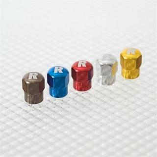 Richbrook R Logo Car Tyre Valve Caps Red