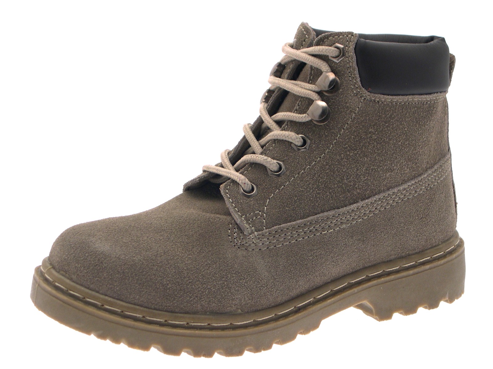 Boys Kids Mens Desert Ankle Boots Lace Up Faux Suede Casual Shoes Size