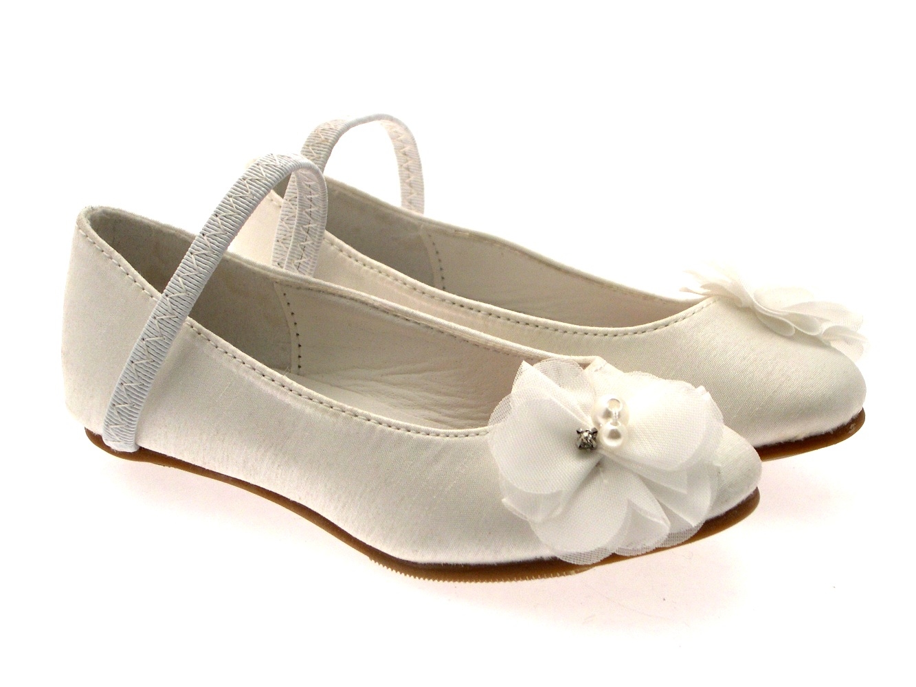 ... KIDS-SATIN-FLOWER-WEDDING-BRIDAL-BRIDESMAID-IVORY-CREAM-SHOES-SANDALS