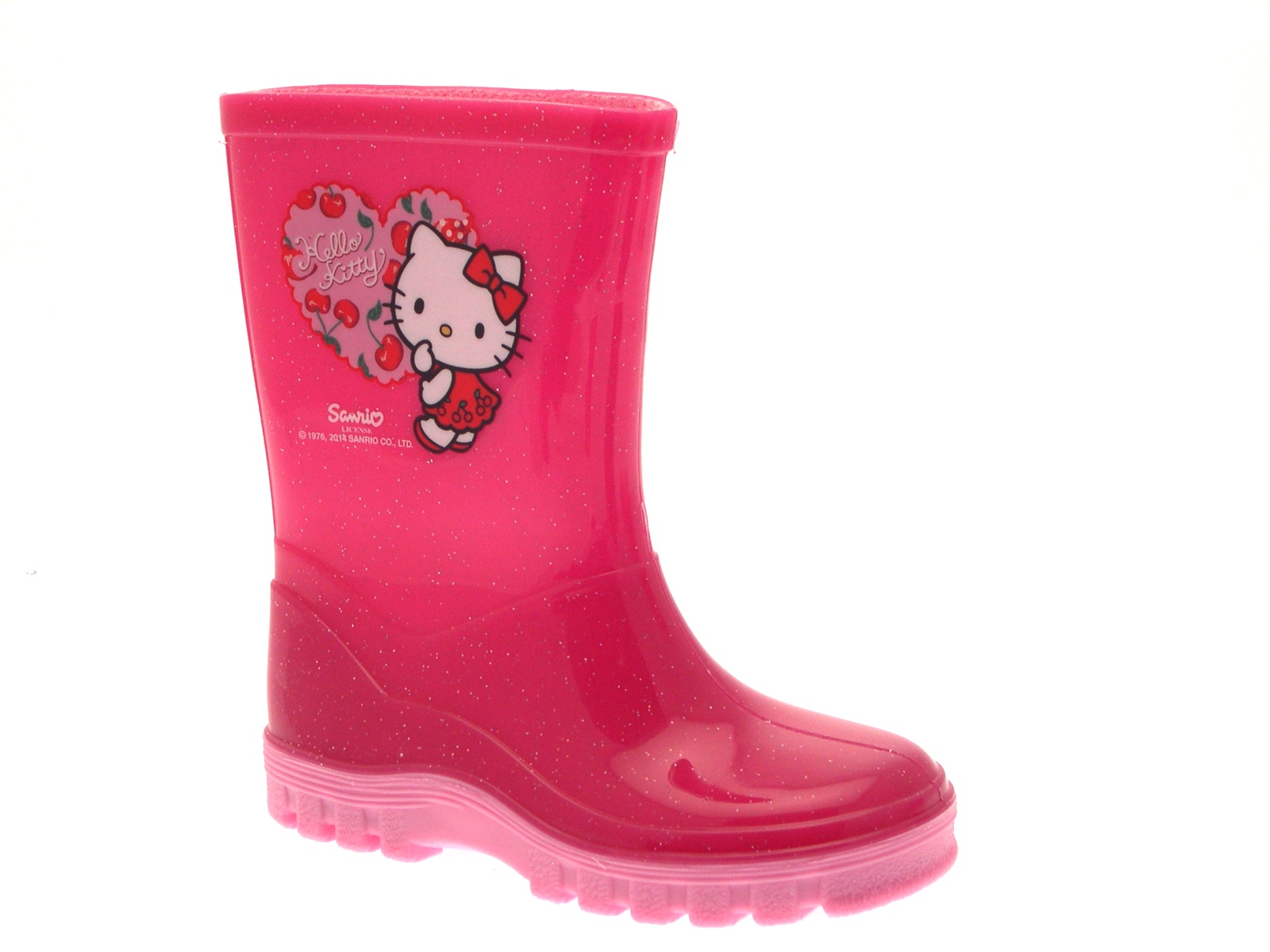 Kids Girls Hello Kitty Wellington Boots Rain Snow Pink Wellies Shoes
