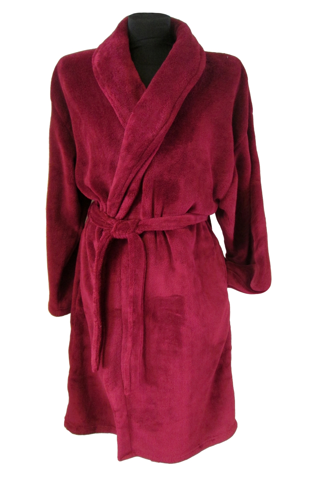 Mens Luxury Dressing Gowns Fleece Bath Robes House Coat Robe + Belt