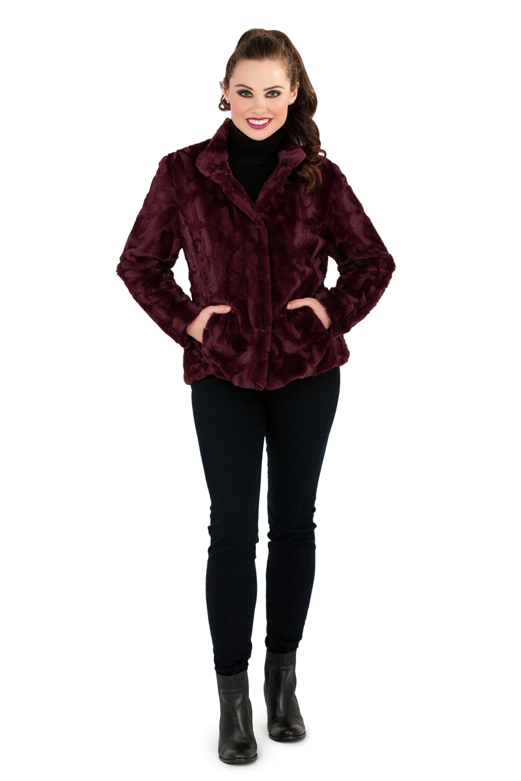 Faux Fur Coats Uk Only Tradingbasis Pink Tweed Coat With Fur