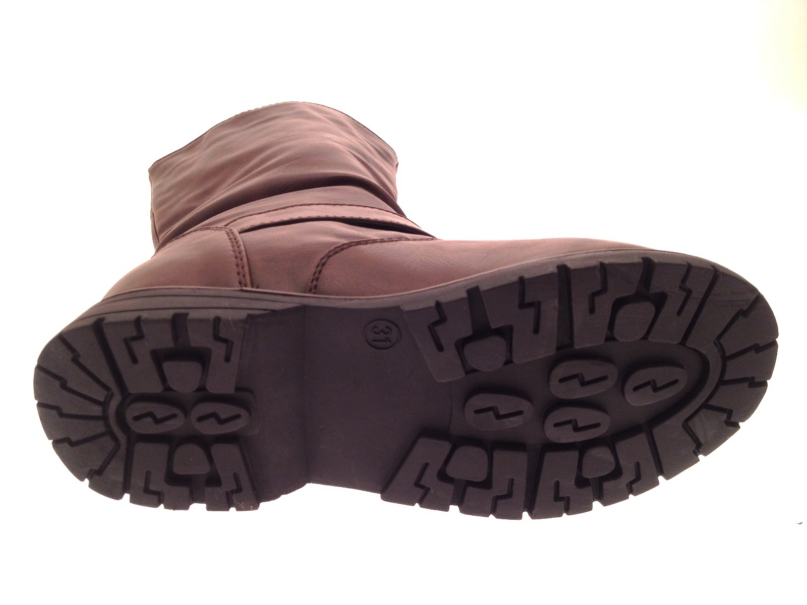 Kids Girls Faux Leather Mid Calf Riding Biker Boots Buckle Shoes Size UK 10 - 2 - Picture 23 of 25
