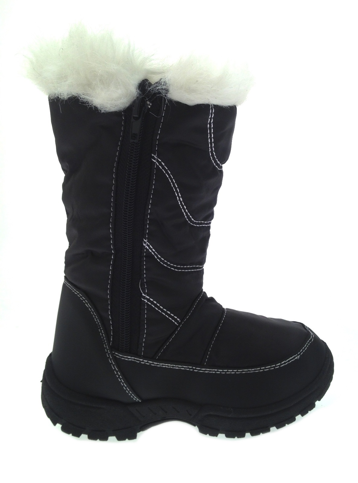Kids Girls Boys Waterproof Sole Snow Boots Fur Trim Mucker Warm Winter