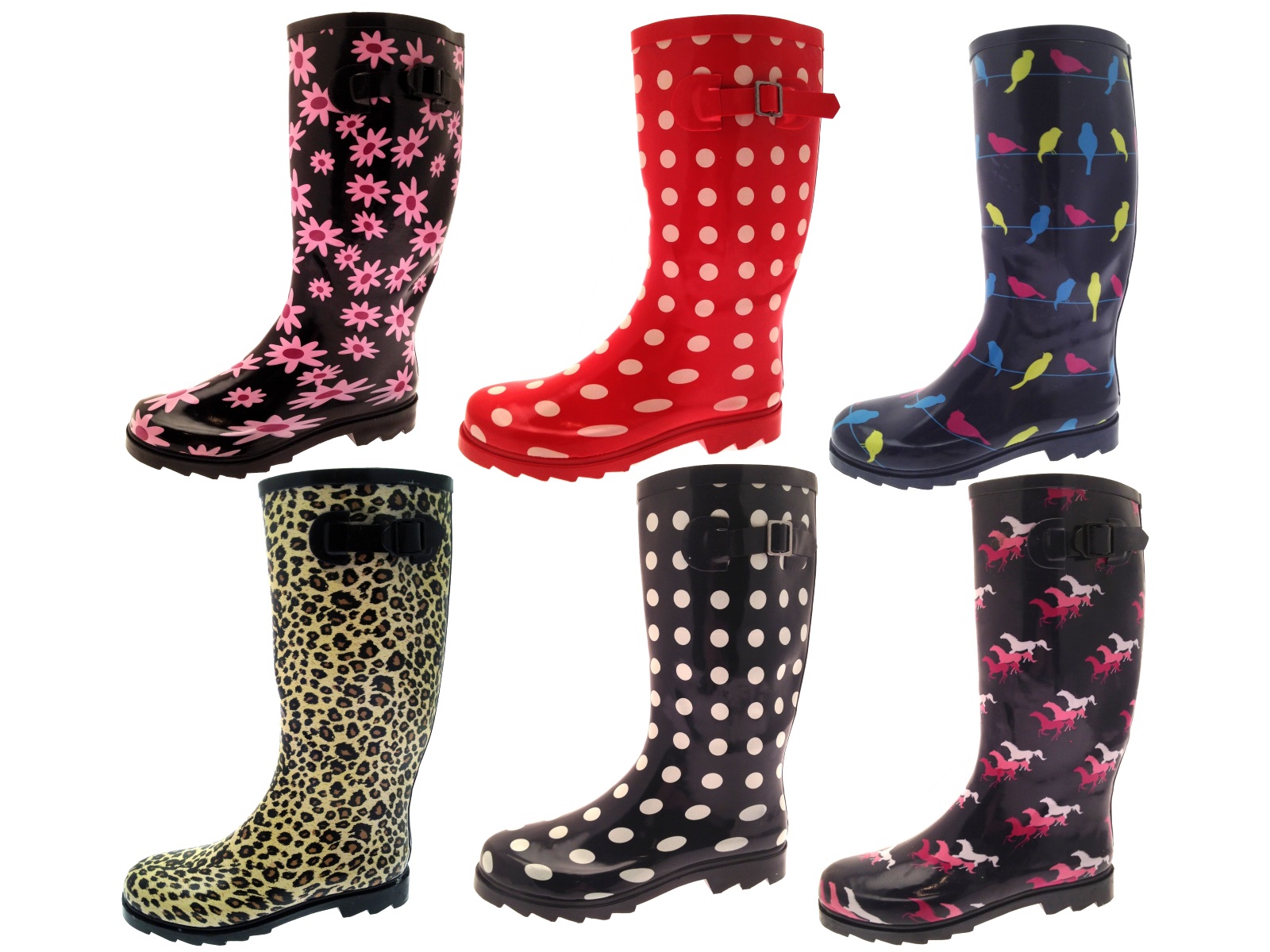 Womens Knee Length Wellington Rain Snow Boots Ladies Wellies Wellys Winter Shoes
