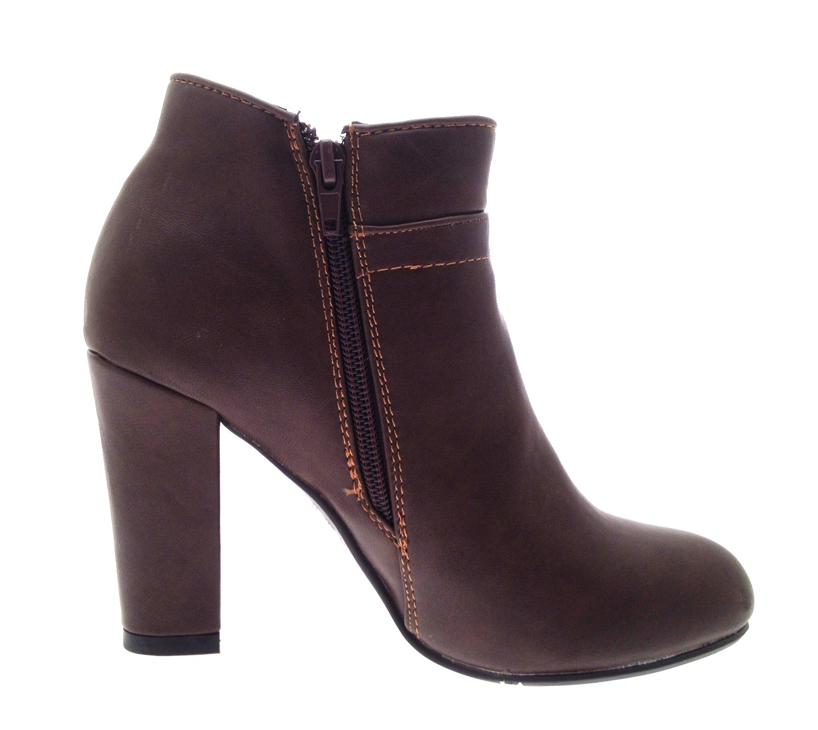 block heel leather ankle boots