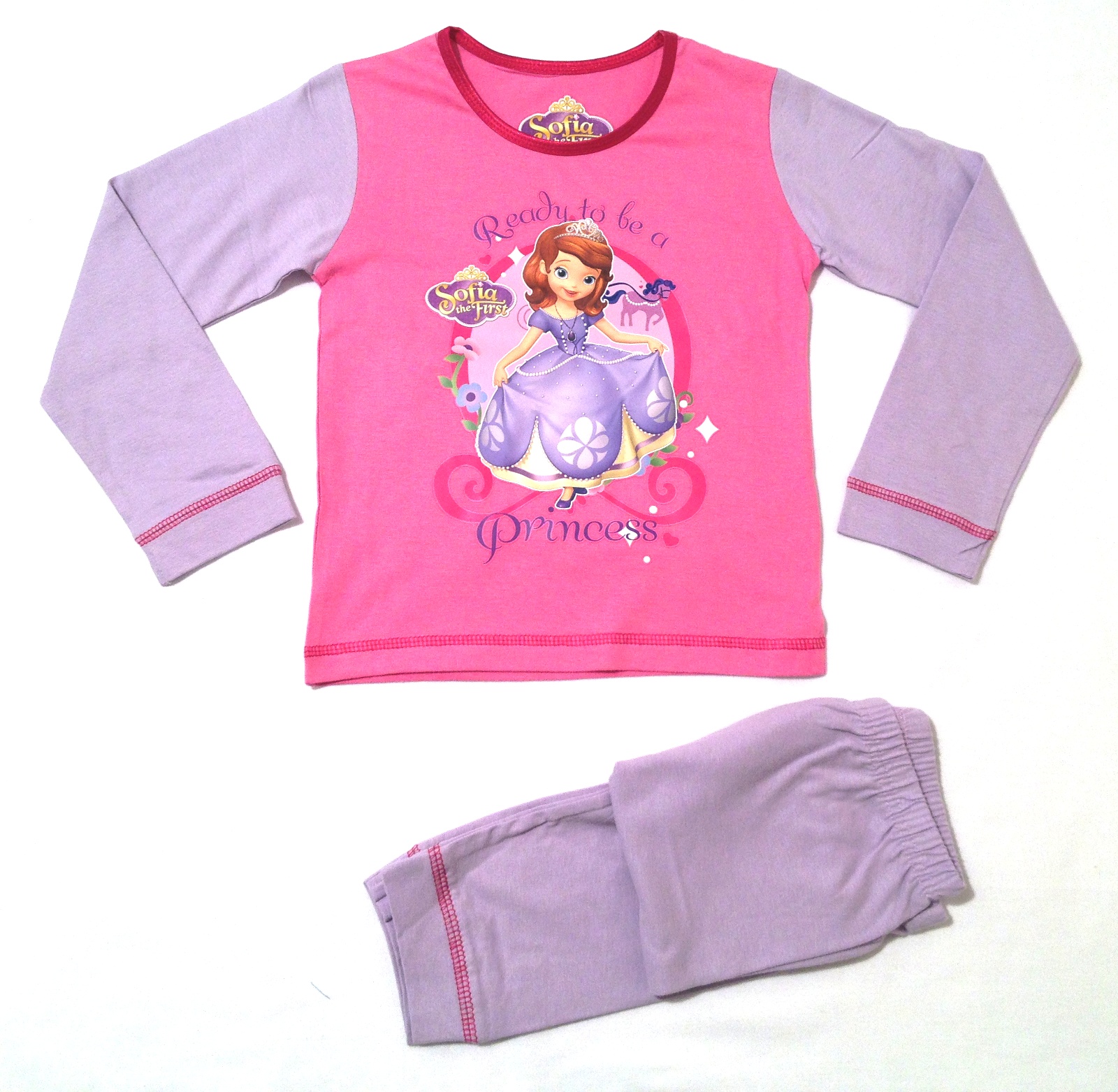 DISNEY Principessa Sofia Manica Lunga Pigiama Per Bambini Pjs PJ /'S TAGLIA UK 1-5 anni