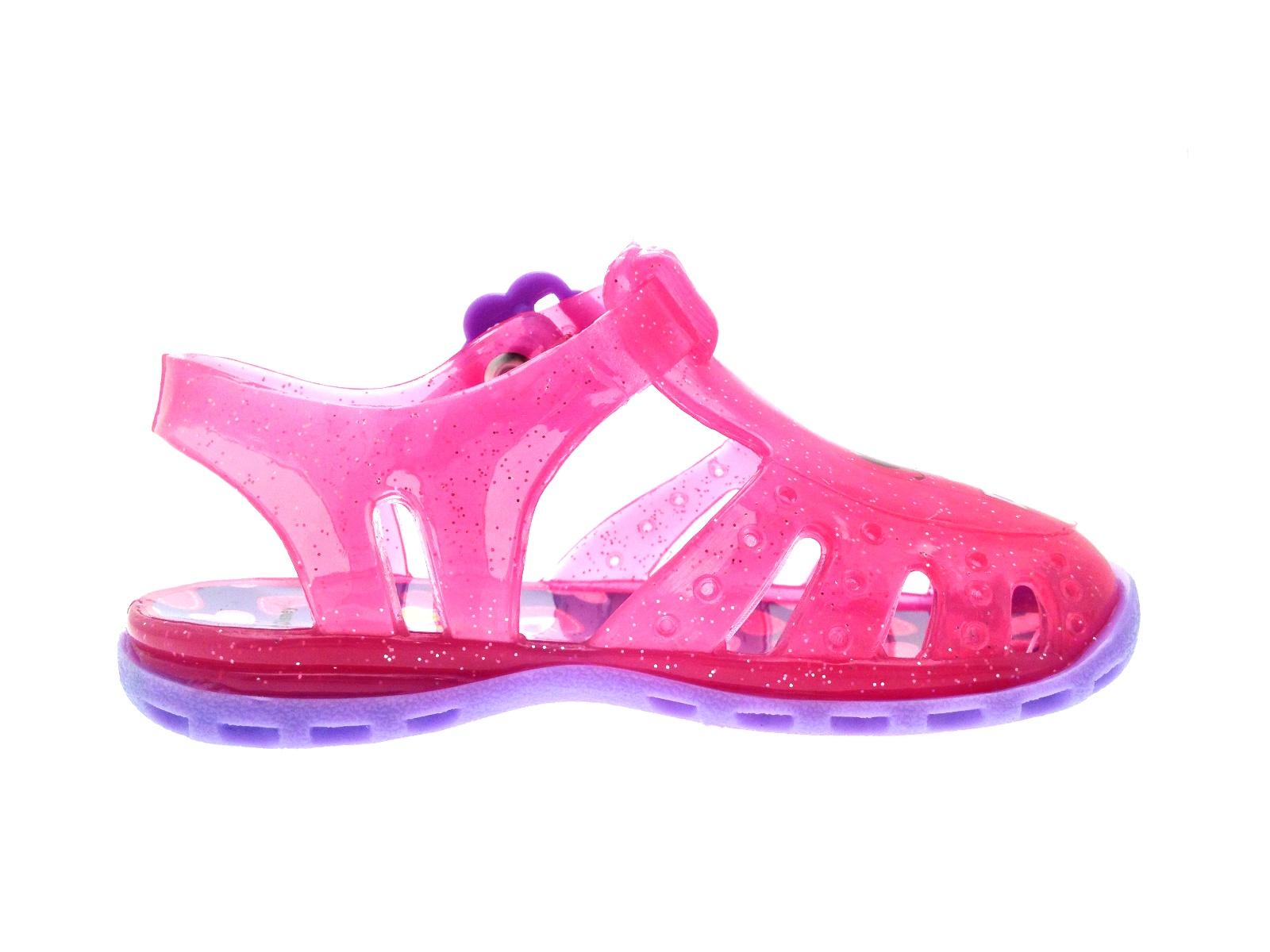 Pink Glitter Block Heel Jelly Shoes Pink Glitter Block Heel Jelly Shoes