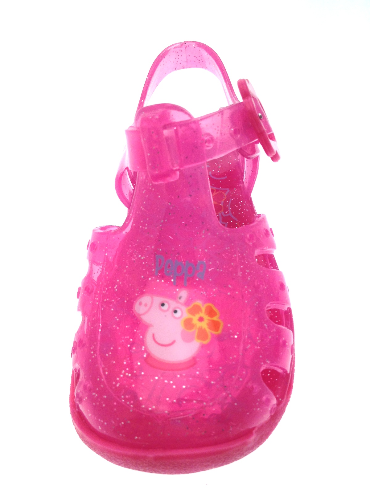 Girls Pink Glitter Peppa Pig Jelly Sandals Beach Jellies Kids Shoes