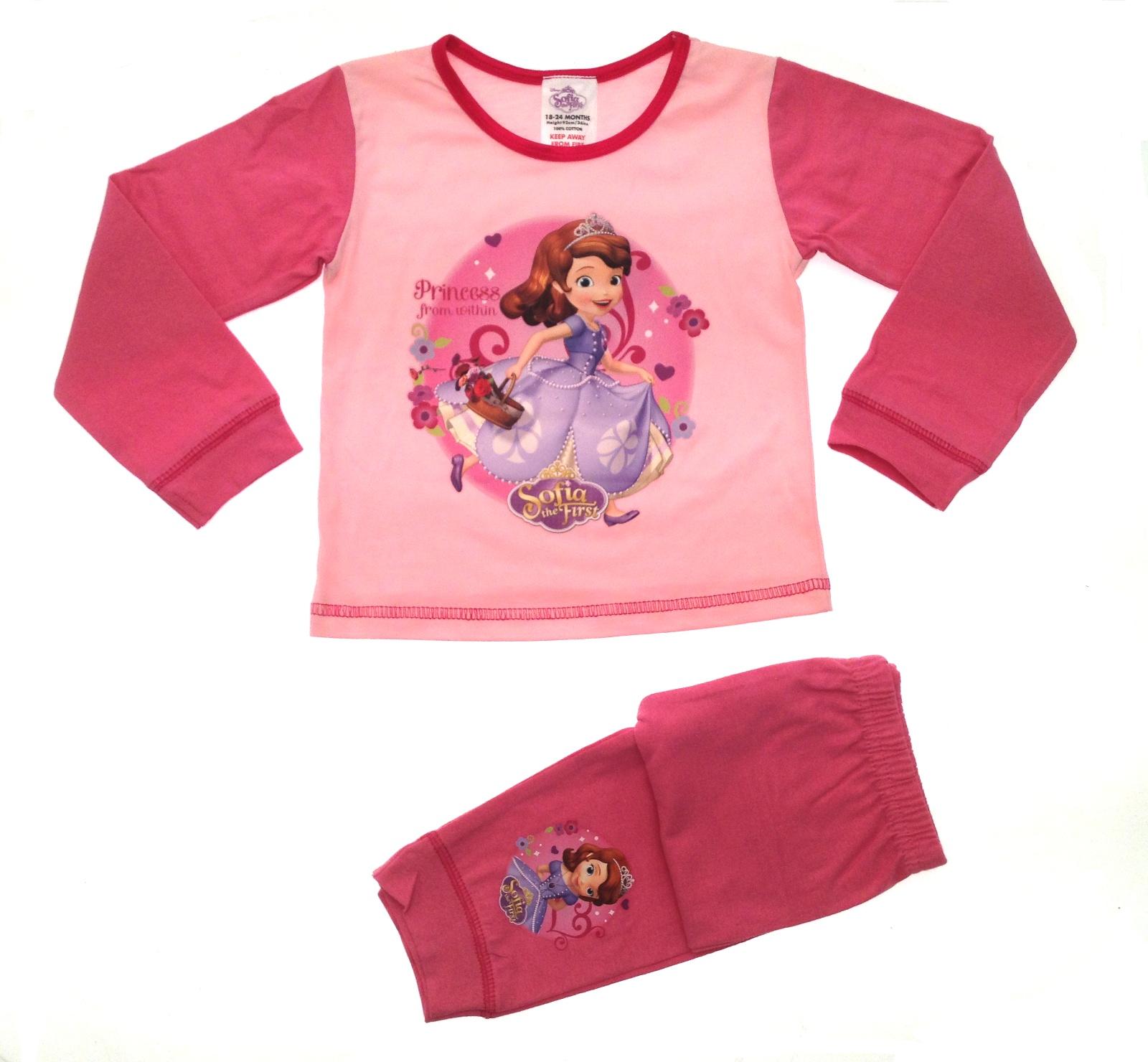 DISNEY Principessa Sofia Manica Lunga Pigiama Per Bambini Pjs PJ /'S TAGLIA UK 1-5 anni