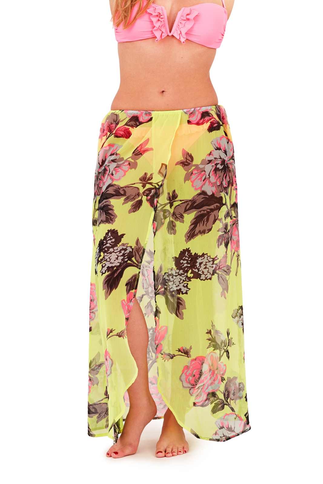 Womens Maxi Skirt Summer Beach Cover Up Open Chiffon Skirt Ladies Size