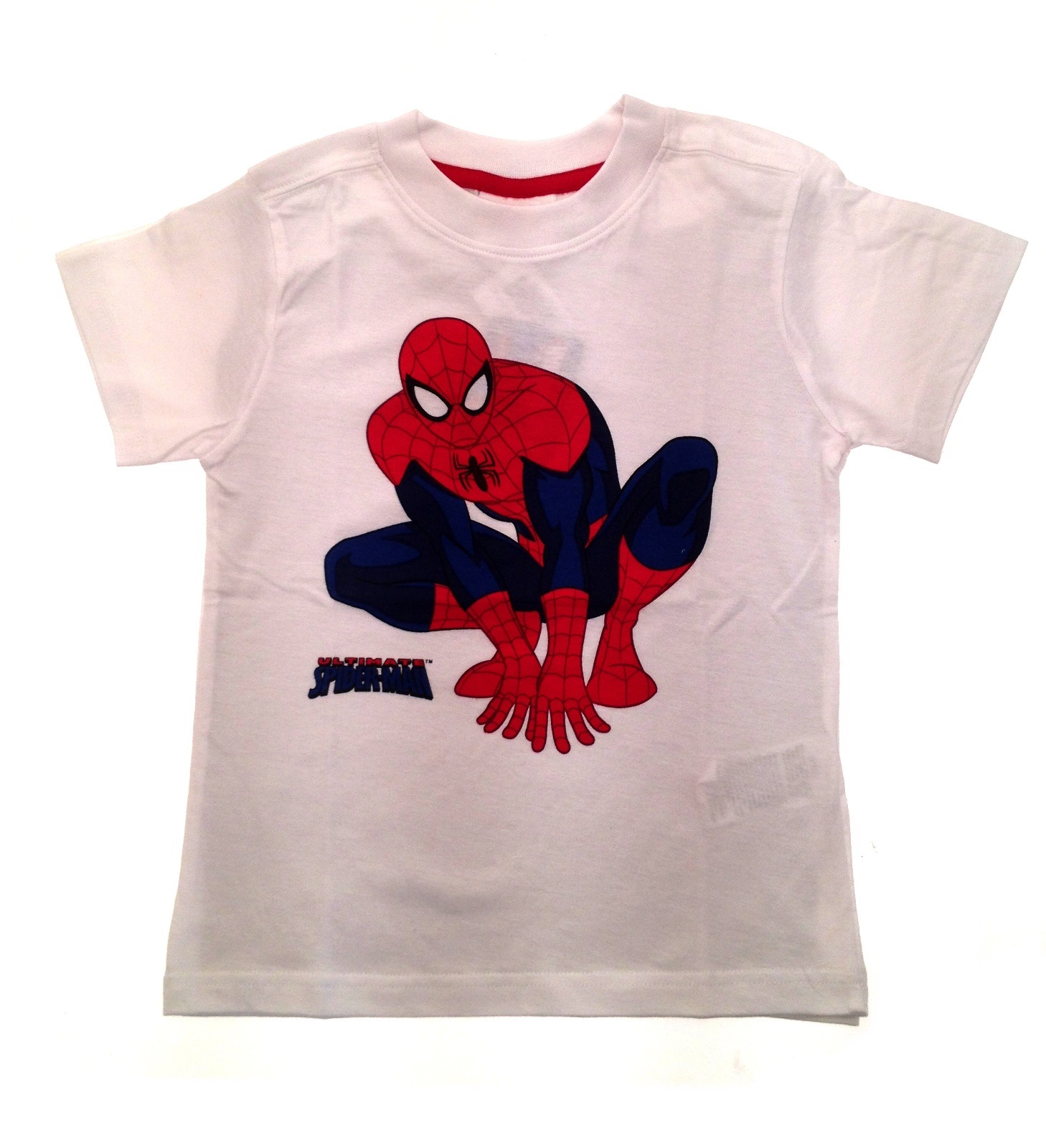 Boys Short Sleeve Ultimate Spiderman T Shirt Kids Summer Top Size UK 2