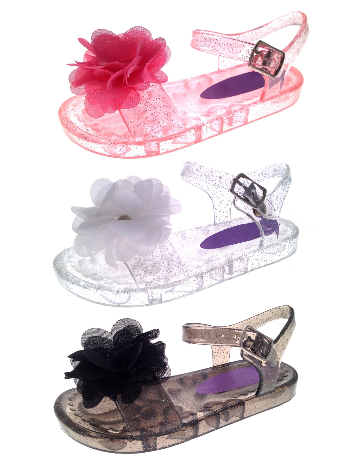 Girls-Jelly-Sandals-Shoes-Kids-Flat-Summer-Beach-Flower-Jellies-Kids ...