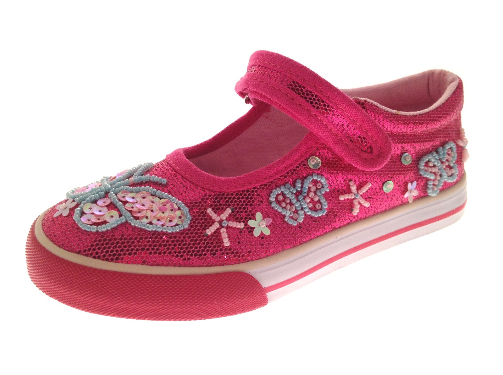 Kids Girls Glitter Pumps Sequin Shoes Canvas Pumps Skate