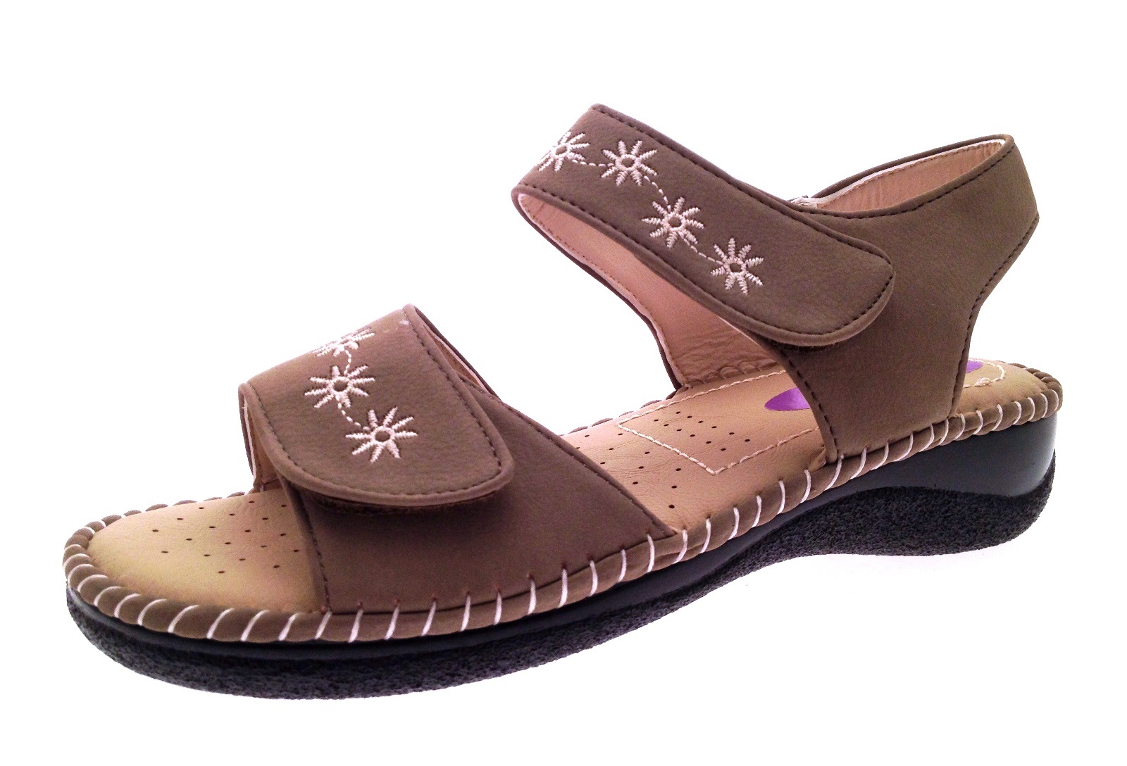 Womens Summer Sandals Cushioned Wide Adjustable Straps Comfort Shoes Size