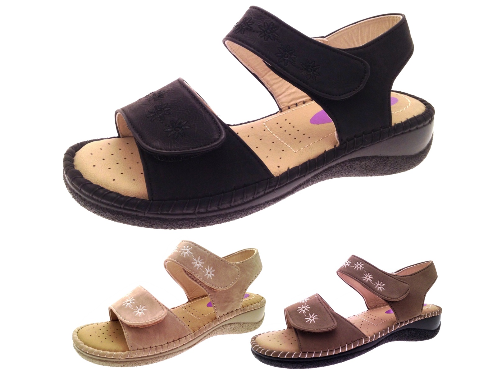 ladies velcro sandals