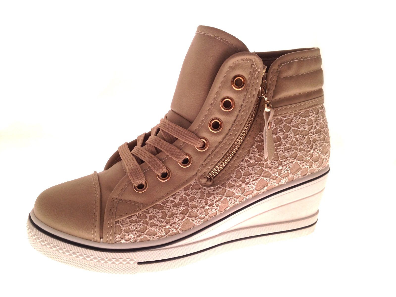womens hidden wedge trainers