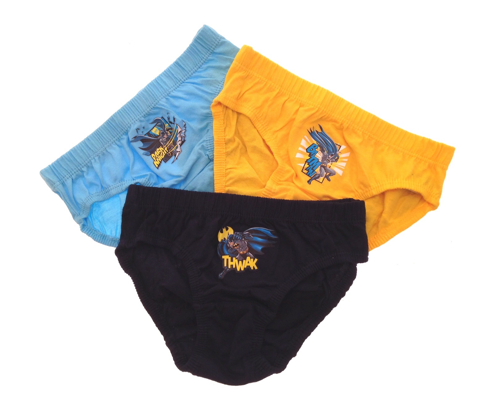Kids Boys 3 Pack DC Comics Batman Underwear Briefs Superhero Size UK 3