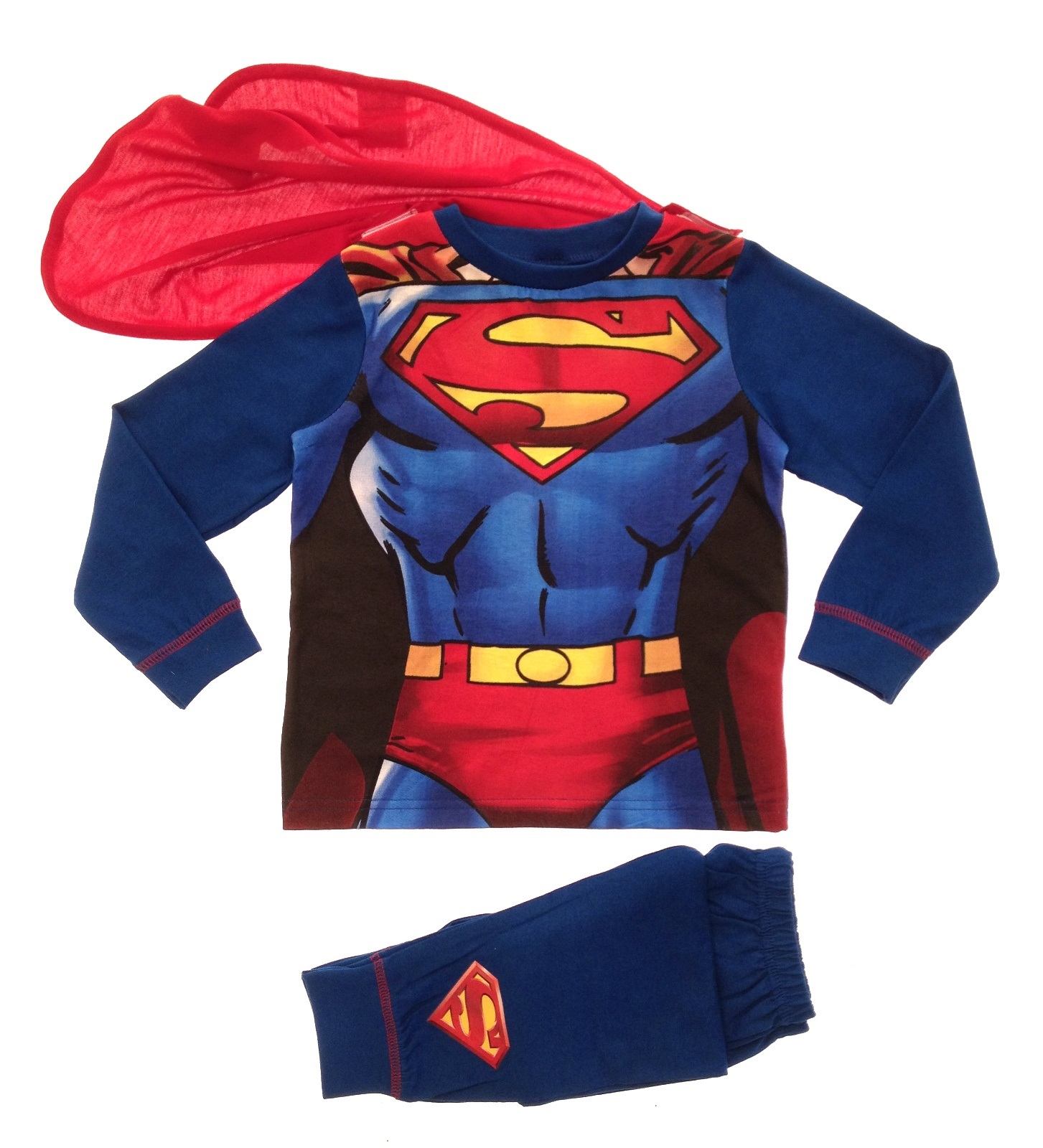 Pyjamas Pjs Size UK 2-8 Years Kids Boys Superman Fancy Dress Up Play Costume
