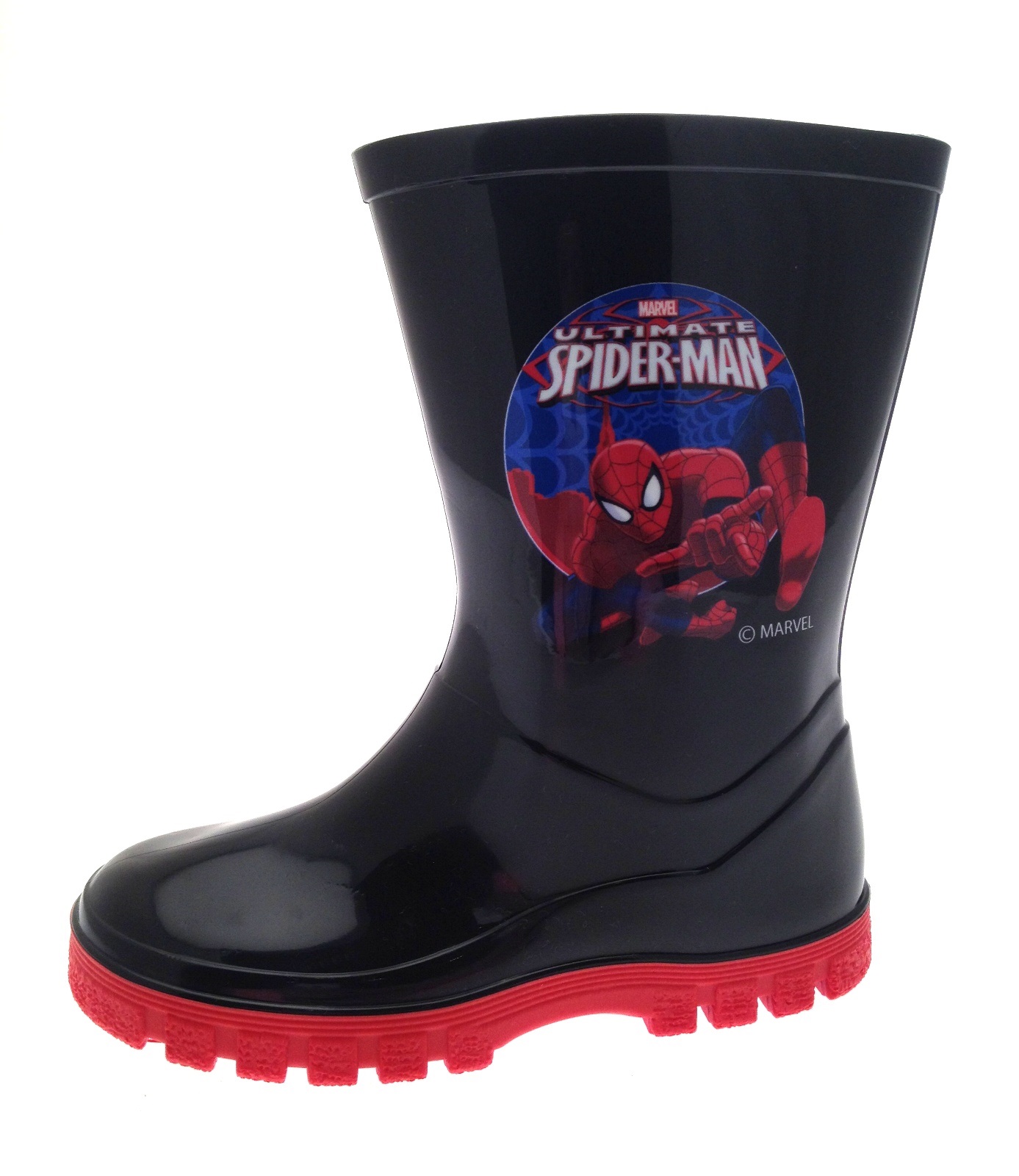 KIDS BOYS MARVEL SPIDERMAN SNOW WINTER BOOTS WELLIES